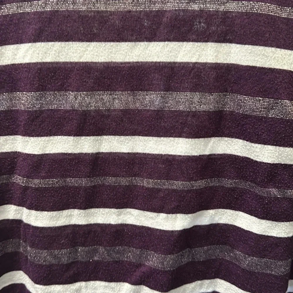 Purple/White/Silver Sparkle 3/4 sleeve (that is an open sleeve) Cato Size 18/20W - Picture 3 of 6